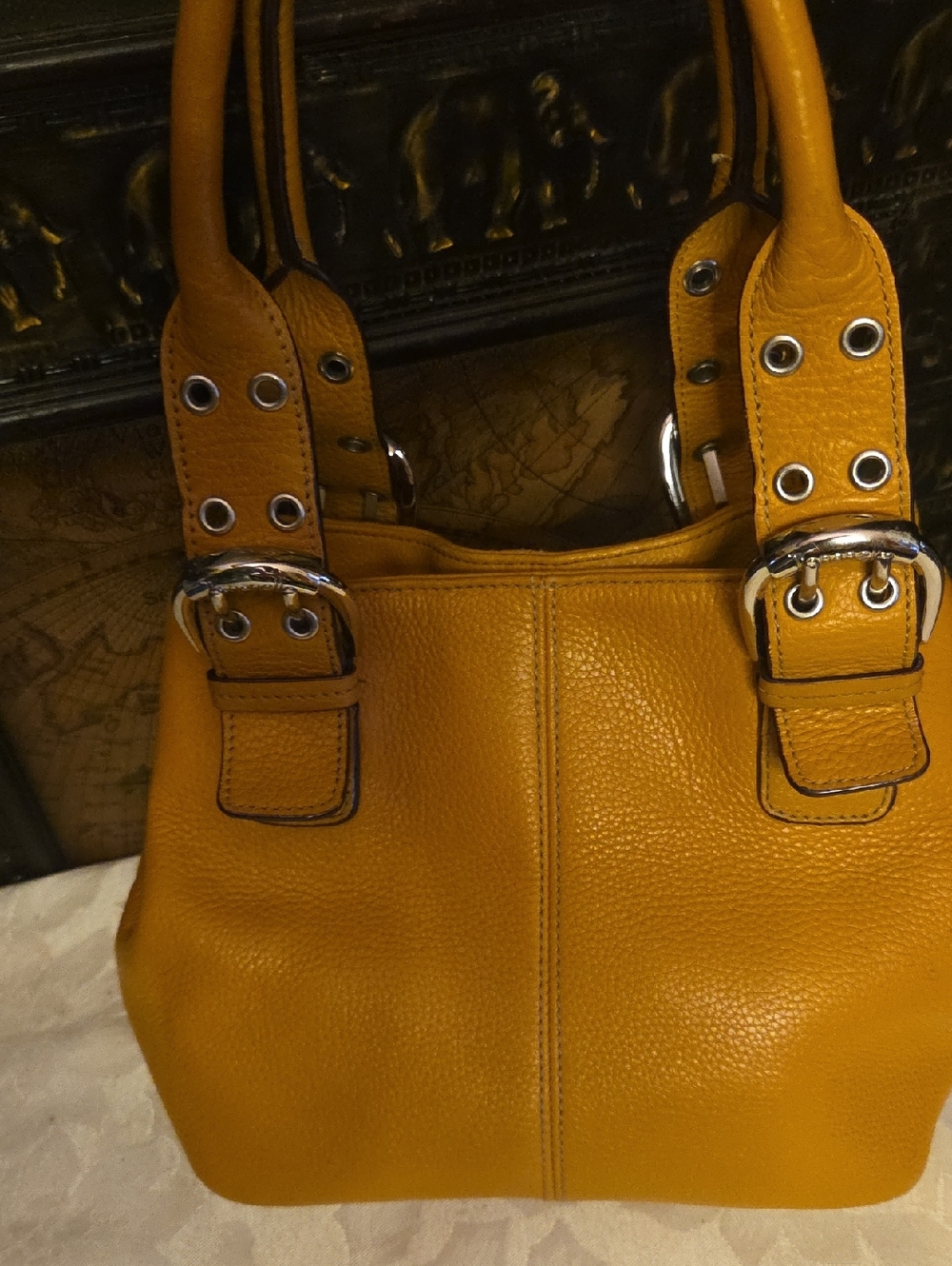 Little Mustard Yellow Leather Bag